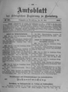Amtsblatt der Königlichen Preussischen Regierung zu Bromberg. 1902.05.29 No.22