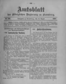 Amtsblatt der Königlichen Preussischen Regierung zu Bromberg. 1902.08.14 No.33