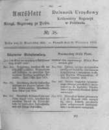 Amtsblatt der Königlichen Regierung zu Posen. 1825.09.20 Nro.38