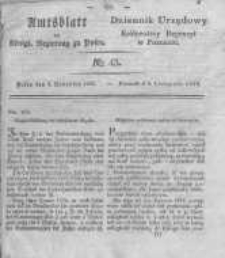 Amtsblatt der K&ouml;niglichen Regierung zu Posen. 1825.11.08 Nro.45