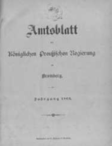 Amtsblatt der K&ouml;niglichen Preussischen Regierung zu Bromberg. 1903.01.02 No.1