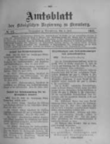 Amtsblatt der K&ouml;niglichen Preussischen Regierung zu Bromberg. 1903.07.02 No.27