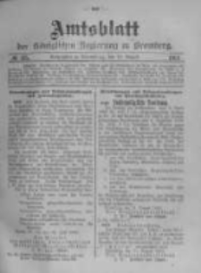 Amtsblatt der K&ouml;niglichen Preussischen Regierung zu Bromberg. 1903.08.27 No.35