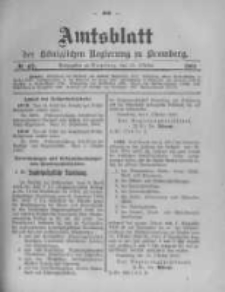 Amtsblatt der K&ouml;niglichen Preussischen Regierung zu Bromberg. 1903.10.15 No.42