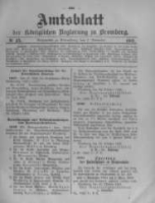 Amtsblatt der K&ouml;niglichen Preussischen Regierung zu Bromberg. 1903.11.05 No.45