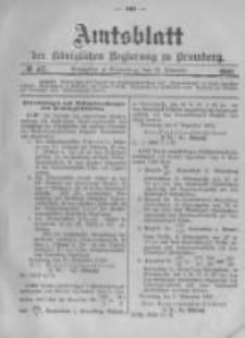Amtsblatt der K&ouml;niglichen Preussischen Regierung zu Bromberg. 1903.11.19 No.47