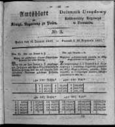 Amtsblatt der K&ouml;niglichen Regierung zu Posen. 1827.01.16 Nro.3