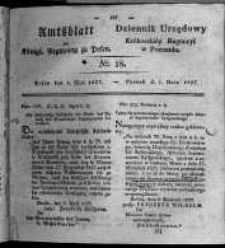 Amtsblatt der K&ouml;niglichen Regierung zu Posen. 1827.05.01 Nro.18