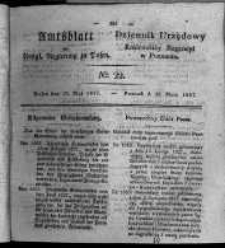 Amtsblatt der K&ouml;niglichen Regierung zu Posen. 1827.05.29 Nro.22