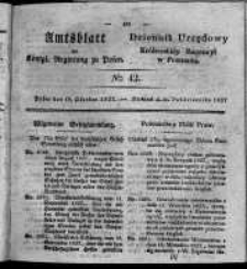Amtsblatt der K&ouml;niglichen Regierung zu Posen. 1827.10.16 Nro.42
