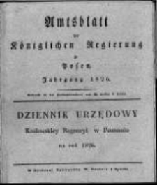Amtsblatt der Königlichen Regierung zu Posen. 1826.01.03 Nro.1
