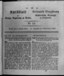 Amtsblatt der Königlichen Regierung zu Posen. 1826.04.04 Nro.14