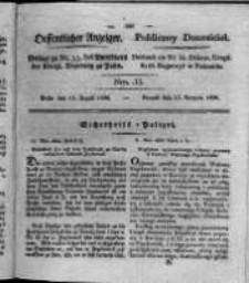Oeffentlicher Anzeiger. 1826.08.15 Nro.33