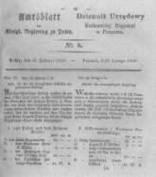 Amtsblatt der K&ouml;niglichen Regierung zu Posen. 1830.02.23 Nro.8