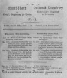 Amtsblatt der K&ouml;niglichen Regierung zu Posen. 1830.03.16 Nro.11