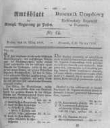 Amtsblatt der K&ouml;niglichen Regierung zu Posen. 1830.03.23 Nro.12