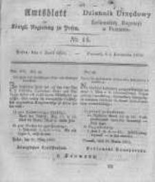 Amtsblatt der K&ouml;niglichen Regierung zu Posen. 1830.04.06 Nro.14