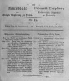 Amtsblatt der K&ouml;niglichen Regierung zu Posen. 1830.04.13 Nro.15