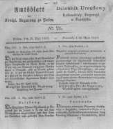Amtsblatt der K&ouml;niglichen Regierung zu Posen. 1830.05.25 Nro.21