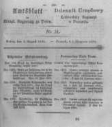 Amtsblatt der K&ouml;niglichen Regierung zu Posen. 1830.08.03 Nro.31