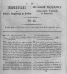 Amtsblatt der K&ouml;niglichen Regierung zu Posen. 1830.10.19 Nro.42