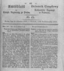 Amtsblatt der K&ouml;niglichen Regierung zu Posen. 1830.10.26 Nro.43