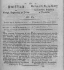 Amtsblatt der K&ouml;niglichen Regierung zu Posen. 1830.11.09 Nro.45