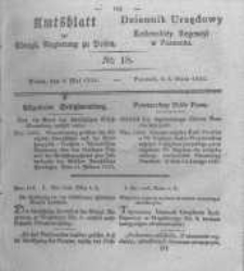 Amtsblatt der Königlichen Regierung zu Posen. 1831.05.03 Nro.18