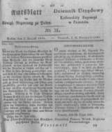 Amtsblatt der Königlichen Regierung zu Posen. 1831.08.02 Nro.31