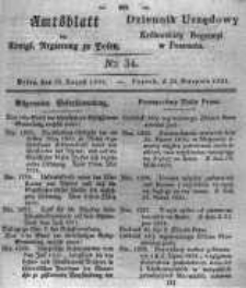 Amtsblatt der Königlichen Regierung zu Posen. 1831.08.23 Nro.34