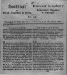 Amtsblatt der Königlichen Regierung zu Posen. 1831.09.20 Nro.38
