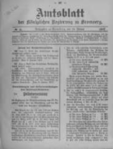 Amtsblatt der K&ouml;niglichen Preussischen Regierung zu Bromberg. 1907.01.24 No.4