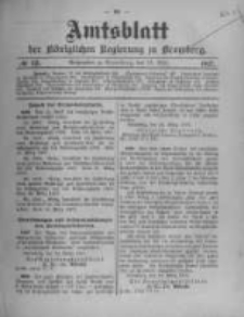 Amtsblatt der K&ouml;niglichen Preussischen Regierung zu Bromberg. 1907.03.28 No.13