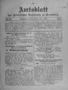 Amtsblatt der K&ouml;niglichen Preussischen Regierung zu Bromberg. 1907.05.02 No.18