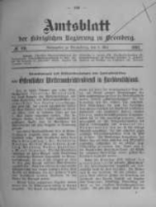 Amtsblatt der K&ouml;niglichen Preussischen Regierung zu Bromberg. 1907.05.09 No.19