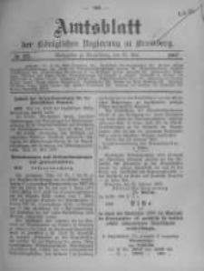Amtsblatt der Königlichen Preussischen Regierung zu Bromberg. 1907.05.30 No.22