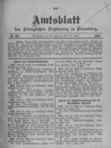 Amtsblatt der K&ouml;niglichen Preussischen Regierung zu Bromberg. 1907.06.27 No.26
