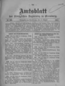 Amtsblatt der K&ouml;niglichen Preussischen Regierung zu Bromberg. 1907.08.15 No.33