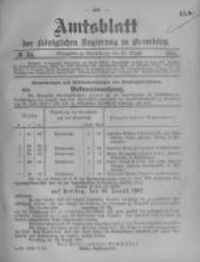 Amtsblatt der Königlichen Preussischen Regierung zu Bromberg. 1907.08.22 No.34