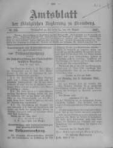 Amtsblatt der K&ouml;niglichen Preussischen Regierung zu Bromberg. 1907.08.29 No.35