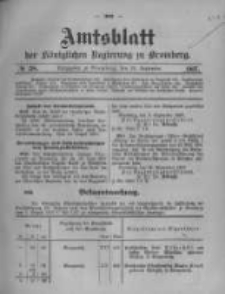 Amtsblatt der K&ouml;niglichen Preussischen Regierung zu Bromberg. 1907.09.19 No.38