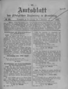 Amtsblatt der K&ouml;niglichen Preussischen Regierung zu Bromberg. 1907.11.07 No.45