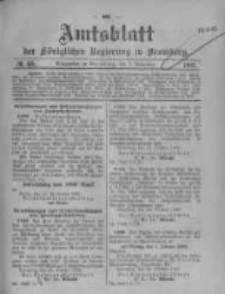 Amtsblatt der Königlichen Preussischen Regierung zu Bromberg. 1907.11.07 No.45