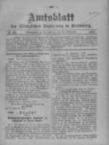 Amtsblatt der K&ouml;niglichen Preussischen Regierung zu Bromberg. 1907.11.14 No.46