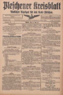 Pleschener Kreisblatt: Amtlicher Anzeiger f&uuml;r den Kreis Pleschen 1915.06.23 Jg.63 Nr50