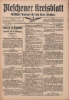 Pleschener Kreisblatt: Amtlicher Anzeiger für den Kreis Pleschen 1915.09.22 Jg.63 Nr76