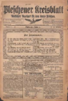 Pleschener Kreisblatt: Amtlicher Anzeiger f&uuml;r den Kreis Pleschen 1916.01.01 Jg.64 Nr1