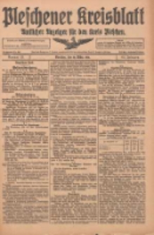 Pleschener Kreisblatt: Amtlicher Anzeiger f&uuml;r den Kreis Pleschen 1916.03.18 Jg.64 Nr23