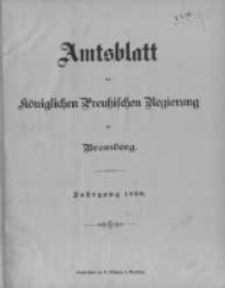 Amtsblatt der Königlichen Preussischen Regierung zu Bromberg. 1908.01.02 No.1
