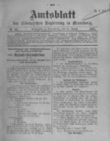 Amtsblatt der Königlichen Preussischen Regierung zu Bromberg. 1908.08.27 No.35